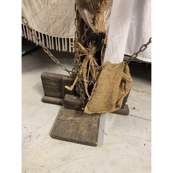 OBO- Lrg Haitian Crafted Wood Voodoo Altar Cross, Chains & Natural Objects, READ - Picture 6 of 9